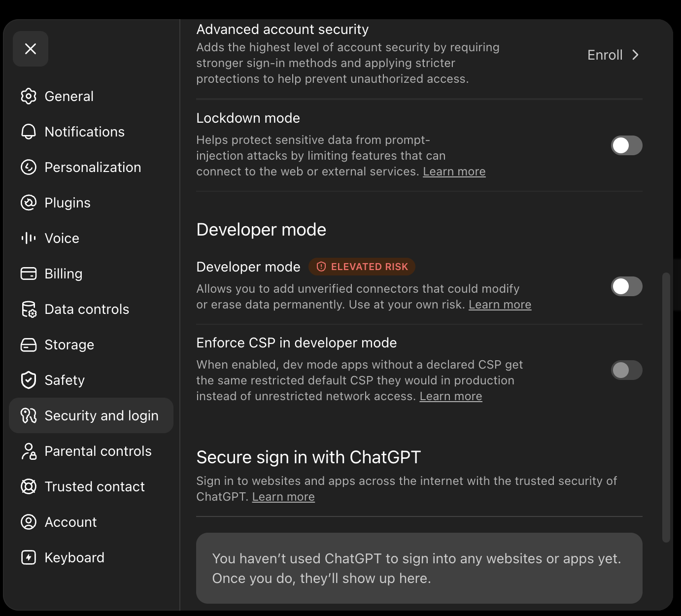 Advanced settings under the Plugins tab