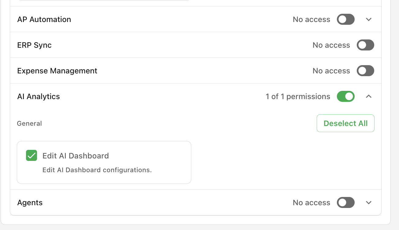 Turning on the edit-reports Permission at the bottom of the page