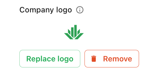 The Company logo control in Customization settings